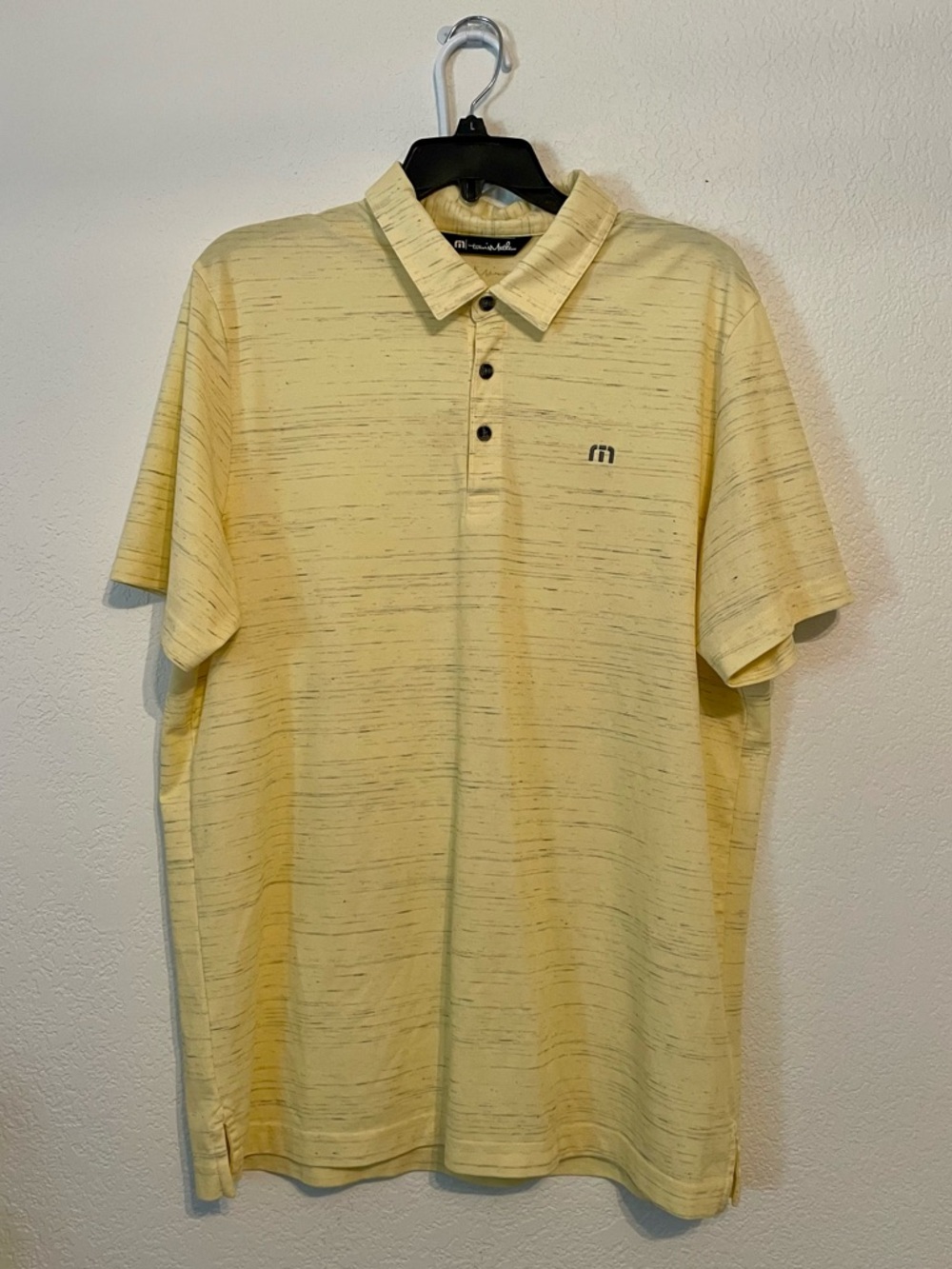 Travis Mathew Soft Yellow short sleeve Polo/Golf shirt